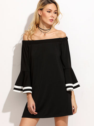 Black Striped Trim Bell Black Striped Trim Bell