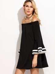 Black Striped Trim Bell Black Striped Trim Bell