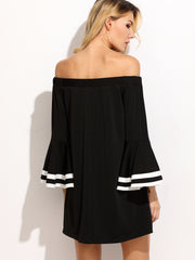 Black Striped Trim Bell Black Striped Trim Bell