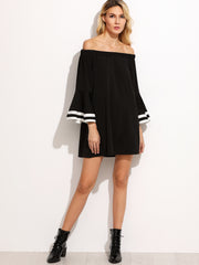 Black Striped Trim Bell Black Striped Trim Bell