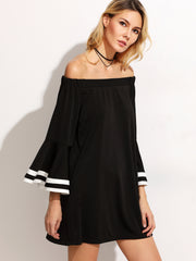 Black Striped Trim Bell Black Striped Trim Bell