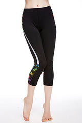 icyzone Women's Workout Capri Leggings Fitted Stretch Tights With Zip Pocket icyzone Women's Workout Capri Leggings Fitted Stretch Tights With Zip Pocket