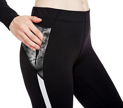 icyzone Women's Workout Capri Leggings Fitted Stretch Tights With Zip Pocket icyzone Women's Workout Capri Leggings Fitted Stretch Tights With Zip Pocket