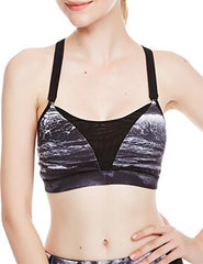 icyzone Women's Workout Yoga Clothes Activewear Printed Racerback Sports Bras icyzone Women's Workout Yoga Clothes Activewear Printed Racerback Sports Bras