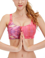 icyzone Women's Workout Yoga Clothes Strappy Crisscross Printed Racerback Sports Bras icyzone Women's Workout Yoga Clothes Strappy Crisscross Printed Racerback Sports Bras