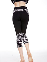 icyzone Women's Workout Capri Leggings Fitted Stretch Tights With Zip Pocket icyzone Women's Workout Capri Leggings Fitted Stretch Tights With Zip Pocket