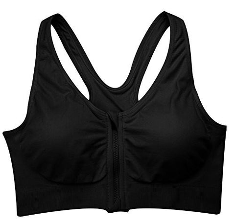 icyzone Zip-front Pullover Racerback Padded Wirefree Push up Yoga Sports Bra icyzone Zip-front Pullover Racerback Padded Wirefree Push up Yoga Sports Bra