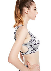 icyzone Women's Workout Yoga Clothes Activewear Printed Racerback Sports Bras icyzone Women's Workout Yoga Clothes Activewear Printed Racerback Sports Bras