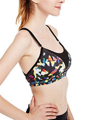 icyzone Women's Workout Yoga Clothes Activewear Printed Racerback Sports Bras icyzone Women's Workout Yoga Clothes Activewear Printed Racerback Sports Bras