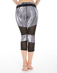 icyzone Women's Activewear Workout Pants Capris Printed Yoga Running pants icyzone Women's Activewear Workout Pants Capris Printed Yoga Running pants