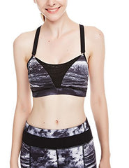icyzone Women's Workout Yoga Clothes Activewear Printed Racerback Sports Bras icyzone Women's Workout Yoga Clothes Activewear Printed Racerback Sports Bras