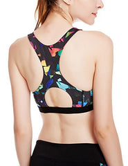 icyzone Women's Workout Yoga Clothes Activewear Printed Racerback Sports Bras icyzone Women's Workout Yoga Clothes Activewear Printed Racerback Sports Bras