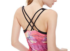 icyzone Women Workout Yoga Spaghetti Strap Racerback Tank Top with Built in Bra icyzone Women Workout Yoga Spaghetti Strap Racerback Tank Top with Built in Bra