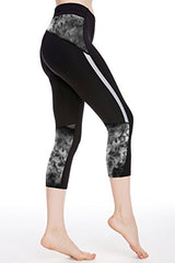 icyzone Women's Workout Capri Leggings Fitted Stretch Tights With Zip Pocket icyzone Women's Workout Capri Leggings Fitted Stretch Tights With Zip Pocket