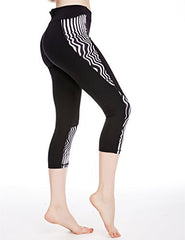 icyzone Women's Printed Workout Capri Yoga Running Leggings Fitted Stretch Tights icyzone Women's Printed Workout Capri Yoga Running Leggings Fitted Stretch Tights