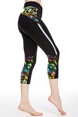 icyzone Women's Workout Capri Leggings Fitted Stretch Tights With Zip Pocket icyzone Women's Workout Capri Leggings Fitted Stretch Tights With Zip Pocket