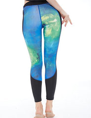 icyzone Women's Printed Workout Capri Yoga Running Leggings Fitted Stretch Tights icyzone Women's Printed Workout Capri Yoga Running Leggings Fitted Stretch Tights