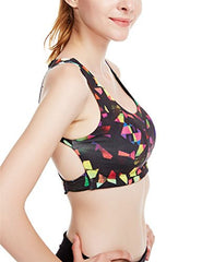 icyzone Women's Workout Yoga Clothes Activewear Printed Racerback Sports Bras icyzone Women's Workout Yoga Clothes Activewear Printed Racerback Sports Bras