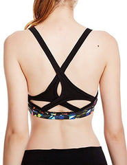 icyzone Women's Workout Yoga Clothes Activewear Printed Racerback Sports Bras icyzone Women's Workout Yoga Clothes Activewear Printed Racerback Sports Bras