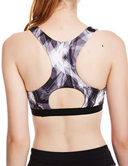 icyzone Women's Workout Yoga Clothes Activewear Printed Racerback Sports Bras icyzone Women's Workout Yoga Clothes Activewear Printed Racerback Sports Bras