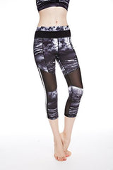 icyzone Women's Activewear Workout Pants Capris Printed Yoga Running pants icyzone Women's Activewear Workout Pants Capris Printed Yoga Running pants