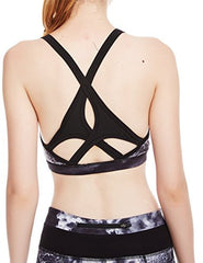 icyzone Women's Workout Yoga Clothes Activewear Printed Racerback Sports Bras icyzone Women's Workout Yoga Clothes Activewear Printed Racerback Sports Bras