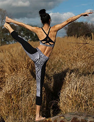 icyzone Women's Workout Yoga Clothes Activewear Printed Racerback Sports Bras icyzone Women's Workout Yoga Clothes Activewear Printed Racerback Sports Bras