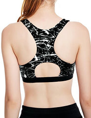 icyzone Women's Workout Yoga Clothes Activewear Printed Racerback Sports Bras icyzone Women's Workout Yoga Clothes Activewear Printed Racerback Sports Bras