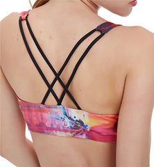 icyzone Women's Workout Yoga Clothes Strappy Crisscross Printed Racerback Sports Bras icyzone Women's Workout Yoga Clothes Strappy Crisscross Printed Racerback Sports Bras