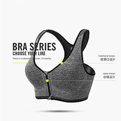 icyzone Zip-front Pullover Racerback Padded Wirefree Push up Yoga Sports Bra icyzone Zip-front Pullover Racerback Padded Wirefree Push up Yoga Sports Bra
