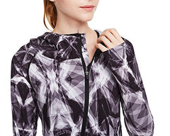 icyzone Women's Super Lightweight Running Jacket Quick Dry Full Zip Hoodie icyzone Women's Super Lightweight Running Jacket Quick Dry Full Zip Hoodie