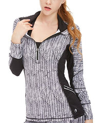 icyzone Women's Workout Yoga Track Jacket 1/2 Zip Long Sleeve Running Shirt icyzone Women's Workout Yoga Track Jacket 1/2 Zip Long Sleeve Running Shirt