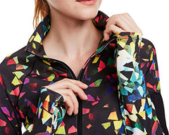 icyzone Women's Workout Yoga Track Jacket 1/2 Zip Long Sleeve Running Shirt icyzone Women's Workout Yoga Track Jacket 1/2 Zip Long Sleeve Running Shirt