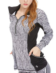 icyzone Women's Workout Yoga Track Jacket 1/2 Zip Long Sleeve Running Shirt icyzone Women's Workout Yoga Track Jacket 1/2 Zip Long Sleeve Running Shirt