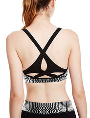 icyzone Women's Workout Yoga Clothes Activewear Printed Racerback Sports Bras icyzone Women's Workout Yoga Clothes Activewear Printed Racerback Sports Bras