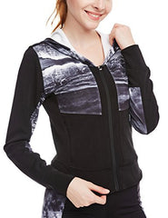 icyzone Women's Workout Hoodie Running Shirt Full Zip Workout Track Jacket icyzone Women's Workout Hoodie Running Shirt Full Zip Workout Track Jacket
