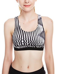 icyzone Women's Workout Yoga Clothes Activewear Printed Racerback Sports Bras icyzone Women's Workout Yoga Clothes Activewear Printed Racerback Sports Bras