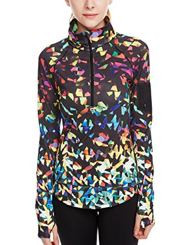 icyzone Women's Workout Yoga Track Jacket 1/2 Zip Long Sleeve Running Shirt icyzone Women's Workout Yoga Track Jacket 1/2 Zip Long Sleeve Running Shirt