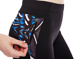 icyzone Women's Workout Capri Leggings Fitted Stretch Tights With Zip Pocket icyzone Women's Workout Capri Leggings Fitted Stretch Tights With Zip Pocket