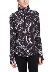 icyzone Women's Workout Yoga Track Jacket 1/2 Zip Long Sleeve Running Shirt icyzone Women's Workout Yoga Track Jacket 1/2 Zip Long Sleeve Running Shirt