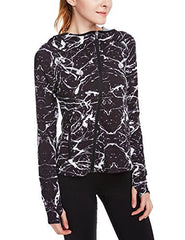 icyzone Women's Super Lightweight Running Jacket Quick Dry Full Zip Hoodie icyzone Women's Super Lightweight Running Jacket Quick Dry Full Zip Hoodie