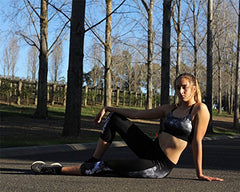 icyzone Women's Printed Workout Capri Yoga Running Leggings Fitted Stretch Tights icyzone Women's Printed Workout Capri Yoga Running Leggings Fitted Stretch Tights