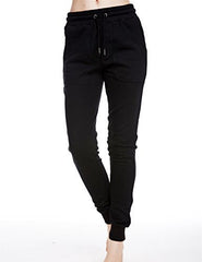 icyzone Women's French Terry Jogger Sweatpants with Side Pockets