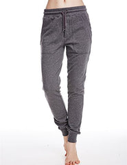 icyzone Women's French Terry Jogger Sweatpants with Side Pockets