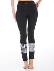 icyzone Women's Activewear Printed Sports Running Yoga Tights Legging with Pocket