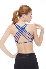 icyzone Women's Workout Yoga Clothes Strappy Crisscross Racerback Sports Bras