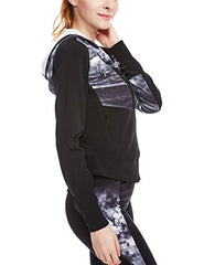 icyzone Women's Workout Hoodie Running Shirt Full Zip Workout Track Jacket