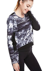 icyzone Women's Running Shirt Long Sleeve Pullovers Workout Yoga Track Jacket