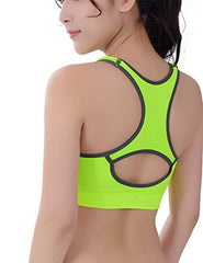 icyzone Women's Seamless High Impact Support Racerback Workout Yoga Sports Bra