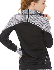 icyzone Women's Workout Yoga Track Jacket 1/2 Zip Long Sleeve Running Shirt